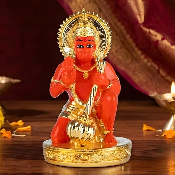 Buy SULFAX Poly Resin Hand Made Scupluture of Panchmukhi Hanuman