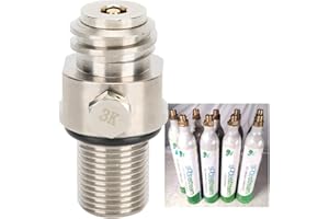 JIMFOTY M18x1,5 TR21-4 Adattatore di ricarica bombola CO2 bombola di soda Valvola bombola di soda adatta per bottiglia Sodastream Collegare al cilindro di CO2