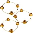 3 Pieces Round Advent Wreath Ring, Christmas Advent Wreath Ring Candle Holder, Christmas Gold Advent Holder, Advent Wreath Candle Holder Metal Gold Advent Candle Holder For Christmas Advent Home Decor