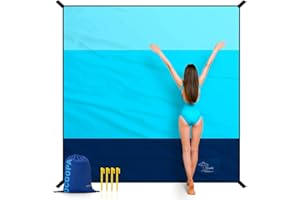 OCOOPA Couverture de Plage 300 x 280cm Extra Grande, imperméable, Anti Sable, Couverture de Pique-Nique, pour Le Voyage, Le Camping, Les Vacances, etc.
