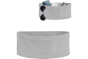 Yuqilin Atmungsaktive Verdeckte Gürteltasche, Large Capacity Laufgürtel, Multifunktionale Hüfttasche, Unisex Running Belt, Laufen Hüfttasche, für Laufen, Radfahren, Jogging (Grau/S)