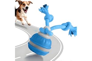 Supore Balle Chien Interactif, Jouets pour Chiens Interactive Intelligent Rechargeable, Jouet Chien Occupation avec Corde à Mâcher, Balle Chiot Qui Bouge Toute Seule pour Chiot/Chiens de Petite