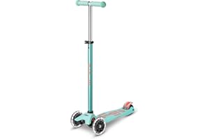 Micro Monopattino Maxi Micro LED Deluxe per bambini | Ruote grandi | Manubrio regolabile | 5-12 anni | Ragazzi e ragazze