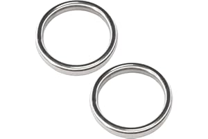 PRIOstahl Rundringe Ringe O-Ringe Edelstahlringe - 2 Stück Größe: 4mm x 40mm - geschweißte polierte runde Ringe geeignet zum Basteln Dekoration Heimwerken & Boots-Sport aus rostfreiem Edelstahl V4A