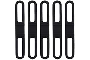 Qii lu 5 unids/Set Bicicleta multipropósito Ciclismo Vendaje de Correa Fija, Tira de luz Soporte de Montaje de Linterna Alta Silicona elástica