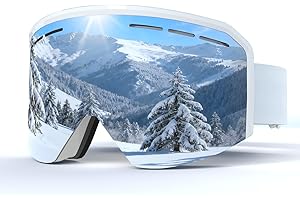 VCOROS Gafas de Esquí,YH359 Gafas Esqui OTG para Unisex Ajustable Tamaño Anti-Niebla Protección UV Snowboard Nieve Espejo para Ski Ciclismo Deportes de Invierno