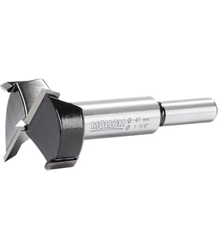 Foret Forstner Denté 45 Mm - Tige Ronde 90 Mm - Pour Bois, Panneaux, Plastique - Trous Plats Et Propres - 9