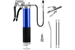 YARVPUV Juego de prensa de engrase 8000 PSI para engrase con manguera flexible y pistola de engrase, boquilla para cartucho de 400 g, prensa de engrase manual con mango de pistola