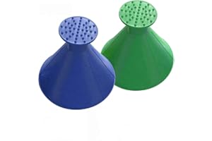ULALAZA 2 Pcs Car Ice Scraper Round Magic Cone Shaped Ice Scraper Snow Remover Scraper Tool