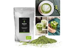 Moya Matcha Daily Biologico Polvere di tè verde | 250 g di grado giornaliero (III) | Perfetto per bere con lattati, frullati e limonate
