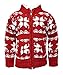 Minoti Baby & Toddler Boys Nordic Snowflake Zip Up Chunky Knitted Cardigan (12-18 months, Red)