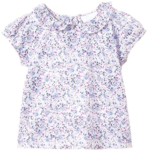 CdeC by Cordelia de Castellane Baby Girls 0-24m Paradis Floral Shirt, Blue (Ceylan Blue), 9-12 Months (Manufacturer size: 12 Months)