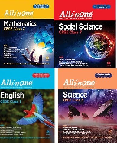 ARIHANT ALL IN ONE 7 CLASS MATH,SST,ENGLISH,SCI 4 BOOK SET