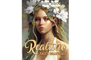 Realistic Faces Grayscale Coloring Book For Adults: 30+ Big Coloring Book for Adults To Stress Relief | Perfect Gift For Him Her Men Women Mom And Dad For Relaxation, Mindfulness