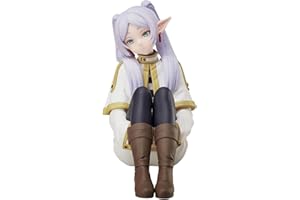 SZCIIRDM Frieren Figur 11cm Sitzpose Frieren Anime Figuren Schreibtischdekoration aus Anime Statue Modell Sammlerstück für Fans