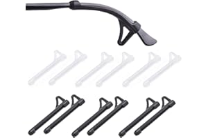 OPUGIT 6 Paar Antirutsch Brillenbügel,Silikon Antirutsch Überzüge für Brillenbügel, Komfort Antirutsch Brillenbügel für Sportbrillen Sonnenbrille Lesebrillen
