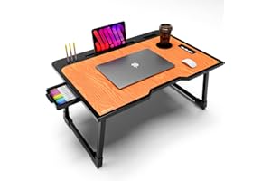 Rellon Industries Study Table for Students Bed Table for Study Foldable Laptop Table Portable & Lightweight Mini Table Bed Re