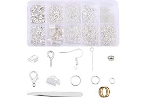 SURALIN 712 Pezzi kit di Orecchini da Realizzare, Ganci per Orecchini Chiusura Aragosta Cavallo ad Anello Aperto Gancio per l'orecchio Accessori per Orecchini fai da te