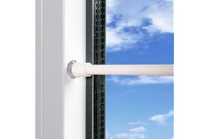 2 Stücke Klemmstange Für Gardinen, Spannstange Ohne Bohren, Gardinenstange Ausziehbar Teleskopstange Zum Klemmen, für Vorhänge Schränke DIY-Regal - Weiß (58-85CM)