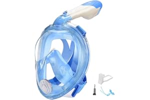 V VILISUN Diving Mask Full Face Mask Effortless Breathing Diving Goggles Foldable Snorkel Mask Anti-Fog and Anti-Leak Technology with 180° Field of View and Camera Holder for Adults