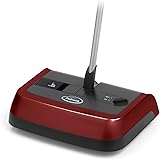 Ewbank Evo3 Manual Floor and Carpet Sweeper, Lightweight Multi Surface Cleaner with High Level Pickup both Forwards and Backwards - Red