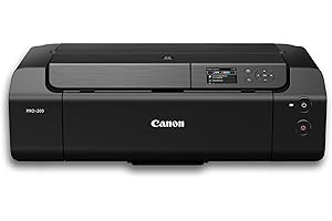 Canon PIXMA PRO-200 - Stampante a Colori A3+, stampa fotografica lucida, 4.800 x 2.400 dpi, Wi-Fi, USB 2.0, WiFi, LAN, 8 inchiostri separati, nero