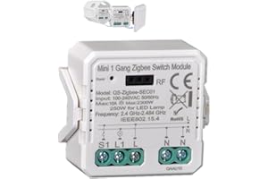 GOOD WIFE zigbee zigbee inteligentny przełącznik przekaźnika zigbee moduł bezprzewodowy RF 433 MHz tuya / Smart Life APP Sterowanie, mini inteligentny włącznik światła kompatybilny z Alexa i Google Home,