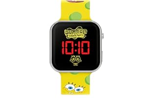 DISNEY Nickelodeon Spongebob Yellow LED Watch with Printed Silicone Strap SGB4134