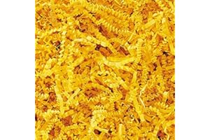 SizzlePak Materiale da imballo per confezionare regali, materiale ecologico per imballo confezioni regalo, molti colori disponibili, 125 g - 1 kg (giallo, 1 kg)