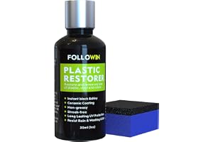 FOLLOWIN Plastic Restorer for Cars Ceramic Plastic Coating Trim Restore, Resists Water, UV Rays, Dirt, Ceramic Coating, Not Dressing, Last Over 200 Washes, Highly Concentrated, 30ml