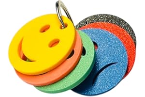 KEYKRAFTUK Colour Feelings 6 Emotional Regulation Keychain | 6 Mood Zone Discs for Children and Adults For Special Educational Needs | Emotions Teaching Aid | SEN Communication Tool/Accessory