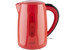 Korona Bollitore elettrico 20132 I capacità 1,7 litri I colore rosso I fornello potente I 2200 Watt I stazione base a 360°