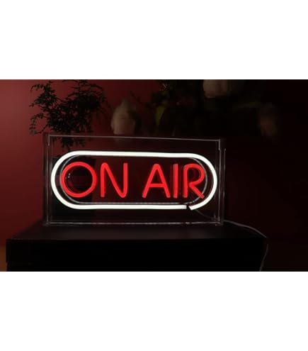 On Air met neonlichtbord voor hoofdtelefoon, voor Twitch, Tiktok, YouTube- streamer, gamer-liefhebbers, On Air opnamebord met hangketting en dimbare schakelaar voor studio, muur, slaapkamer On Air met neonlichtbord voor hoofdtelefoon, voor Twitch, Tiktok, YouTube- streamer, gamer-liefhebbers, On Air opnamebord met hangketting en dimbare schakelaar voor studio, muur, slaapkamer
