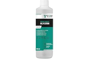 EQM SOLUCIONES QUIMICAS EQM - ECO-904 - Glicerina vegetale - 500 ML - Purezza 99,5% Glicerolo 100% Naturale - Idratante naturale per capelli e pelle - Ideale per saponi, shampoo, creme, ecc.
