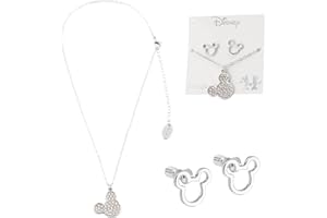 Disney Parure di Gioielli per Bambine e Ragazze Stitch Bracciale Orecchini Collana Amicizia Stitch