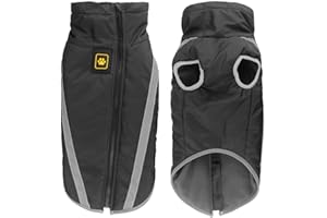 Idepet Abrigo Impermeable para Perros Chaqueta cálida de Invierno,Ropa para Mascotas a Prueba Viento Chaqueta para Perros Traje para Perros pequeños medianos Grandes con Orificio para el arnés XL-6XL