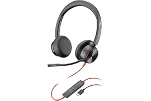 Poly Blackwire 8225 Premium Wired Headset – Active Noise Canceling – Hi-fi Stereo - Connect to PC/Mac - Certified for Microsoft Teams