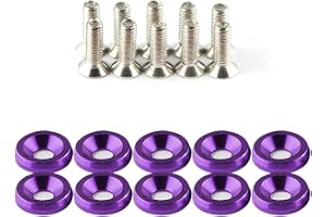 QiaoJun Stötfångarbricka, stötfångarbricka 20 st/set BURENS BUSHER BOLT ROSTFRITT STÅL M6 x 20 mm Billet Aluminium Fender Was