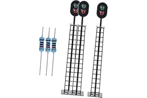 freneci 1/87 HO Escala Modelo de Tren semáforo semáforo lámpara Tren escenas ferroviarias Accesorios - B