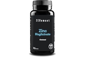 Zinc, 25mg (Bisglycinate), 400 Tablets | Chelated | Antioxidant, Supports The Immune System, Skin, Hair and Eyesight | Vegan | Zenement