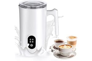 TIAGOWELL 4 in 1 Milk Frother Electric- Automatic Milk Foamer,430ml Hot Chocolate Machine for Cappuccino Chocolate Latte,Hot Milk Frother, Cold Milk, Heated Milk, Chocolate Milk
