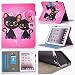 Produktbild Schutzhülle Hülle für Apple iPad 2 / 3/ 4 - Xifanzi PU Leder Smart Cover Apple iPad 2/iPad 3/ iPad 4 - [Ultra Slim | Wake/Sleep | Sturzfest | Kartenschlitz | Standfunktion] für Apple iPad 2 3 4 Tablet Zwei Katzen