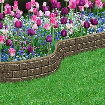 Flexi-curve Garden Border Rubber Lawn Edging - Scroll - Grey Gardening