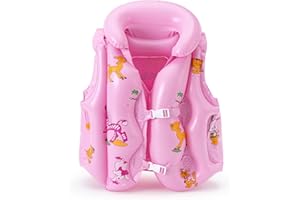 BRTNUP Inflatable Swim Vest, Floaties Swim Aid, Inflatable Toddler Swimming Floaties, Swim Jacket/Buoyancy Aid, Child Swimming Pool Vest for Toddlers Ages 1-8 Girls & Boys