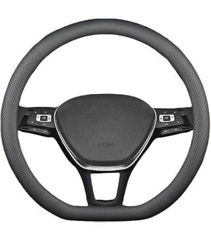 thumbnail interactive-video image 1 of Nissan D-shaped Steering Wheel Cover Leather Black D-Shaped Steering Wheel Cover For Nissan Models - Black Leather 14.5-15 Inch Fit Anti-slip Wheel Cover 1 of 12