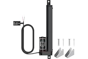 Justech 12V Linear Actuator 160LBS/750N-8inch/200mm 10mm/s Linear Motion Actuator with IP65 Waterproof & Mounting Brackets for Electric Door Window Bed RV Industrial Machinery Vessels Solar Tracker