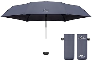 AMBRA UV PROTECTION Ambra UV: Ombrello con protezione UV. Mini ombrello pieghevole antivento per pioggia e sole. 220 g 18 x 5 cm