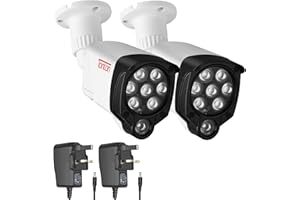 Tonton IR Illuminator 850nm Wide Angle 8-LEDs 90 Degree, 30M(100Ft) IR Infrared Flood Light for CCTV Security Cameras, Outdoor&Indoor Use, IP66 Waterproof Metal Housing, 3M Power Supply Cable