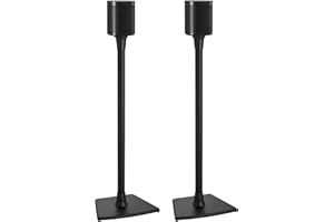 Sanus Supporti per altoparlanti wireless progettati per Sonos One, One SL e Play:1 - Montaggio semplice in 15 minuti, gestione dei cavi integrata - Nero/Coppia