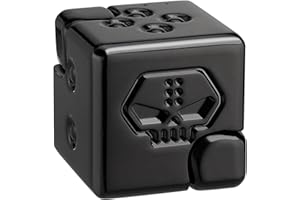 MECHANIKER Infinity Fidget Cube, Dice Fidget Spinner Toy for Kids Adults, Metal Transformable Fidget Block for Boys 4-12, EDC 2 in 1 Gyro Cube, Office Desk Gadget, Stress Relief Gift for 5 6 7 8 9 10+ Years Old